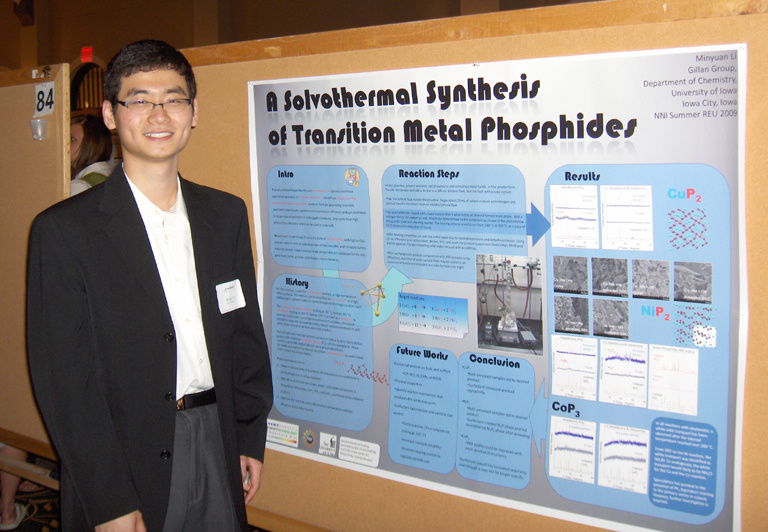 Miller Li at 2009 UI summer REU Nanoscience program