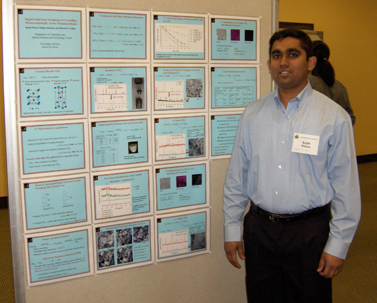 Sujith Perera at Midwest Solid State Chem meeting at Notre Dame in 2005